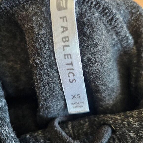 Fabletics womens XS heathered black hooded sweater tunic dress - Picture 7 of 8